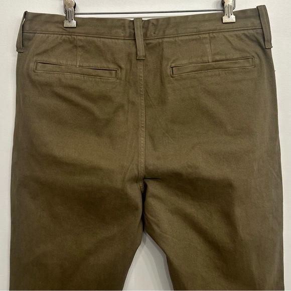 Madewell Men’s Slim Brushed Chino Pants Olive Colored Size 36 x 34 - Picture 4 of 14